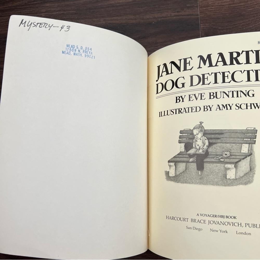 Jane Martin, Dog Detective by Eve Bunting (1984, Trade Paperback) - Picture 2 of 7